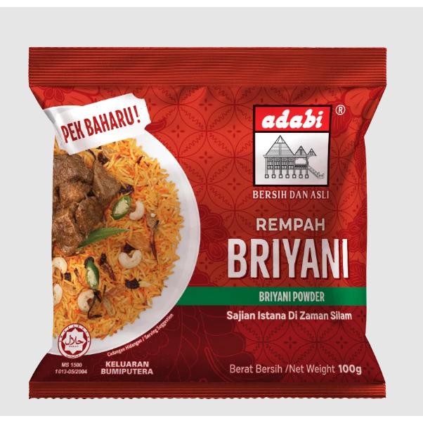 ADABI Rempah Biryani 100g Pack | Shopee Malaysia