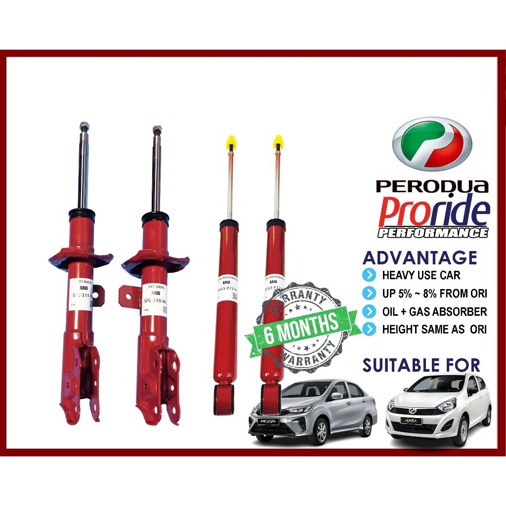 Proride Perodua Axia Bezza Heavy Duty Absorber Premium Advance Special ...