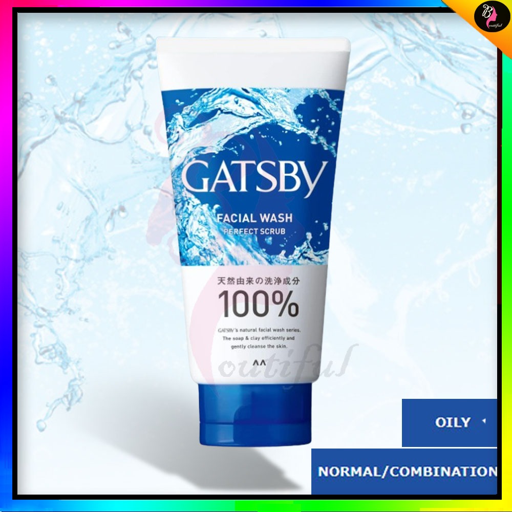 Gatsby Facial Wash Perfect Scrub Man Face Wash Cleanser 130g