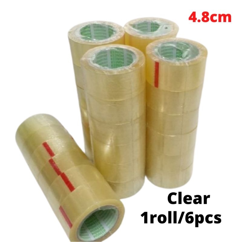 OPP TAPE CLEAR TRANSPARENT 48MM X 90Y 6 ROLLS/TUBE | Shopee Malaysia