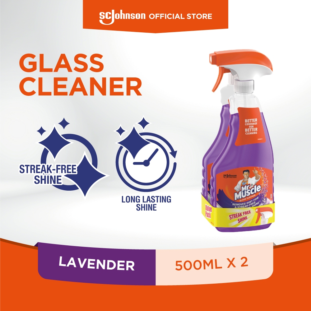 Mr Muscle Glass Cleaner Lavender (500ml) [Value Pack] | Shopee Malaysia