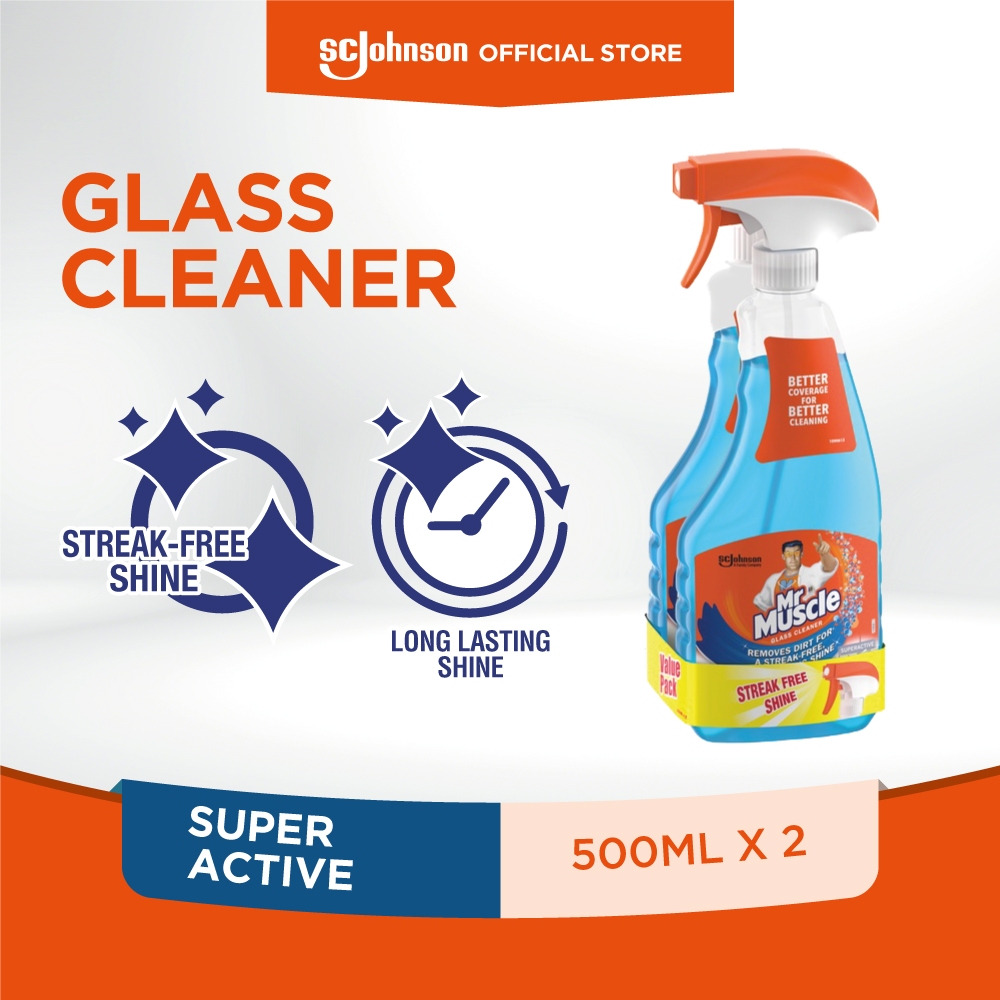 Mr Muscle Glass Cleaner Super Active 500ml [value Pack] Shopee Malaysia