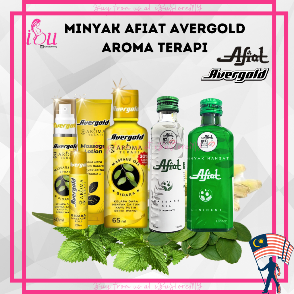 Afigold Minyak Afiat Avergold Aver Gold Hangat Sejuk Aromaterapi Dingin Panas Urut Massage Oil 7024