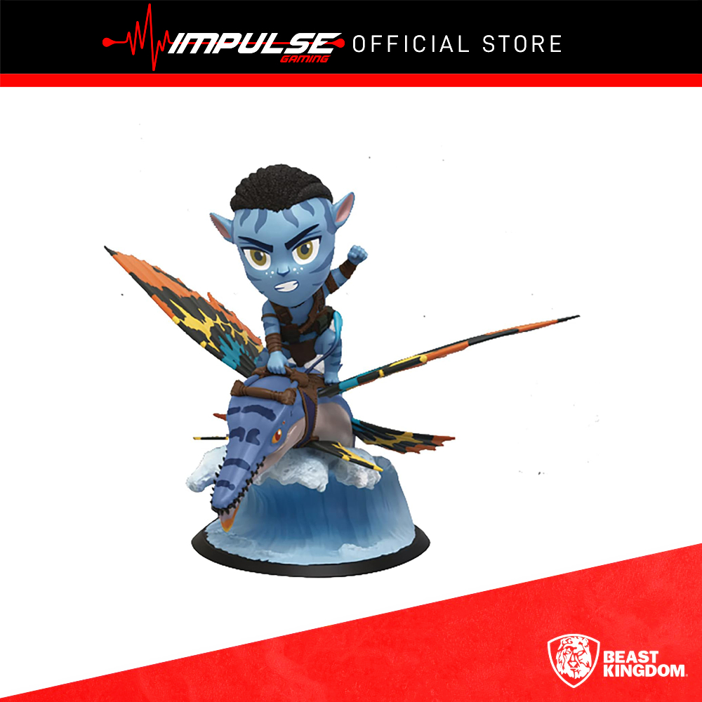 Mini Action Figure Jake Sully & Skimwing, Beast Kingdom MEA-043, Da Avatar: La Via Dell'Acqua, Altezza 7,6 Cm