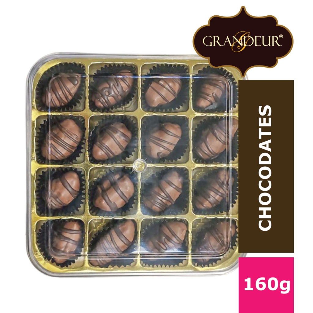 [RAYA] GRANDEUR Milk Chocodates with Roasted Almond Coklat Kurma Badam ...
