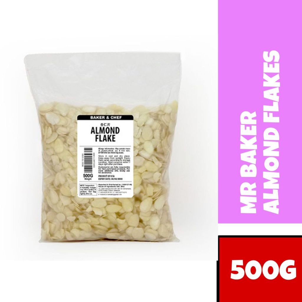 (HALAL) Imported Almond Flakes Raw USA / BAKING NEED / Kacang Badam ...