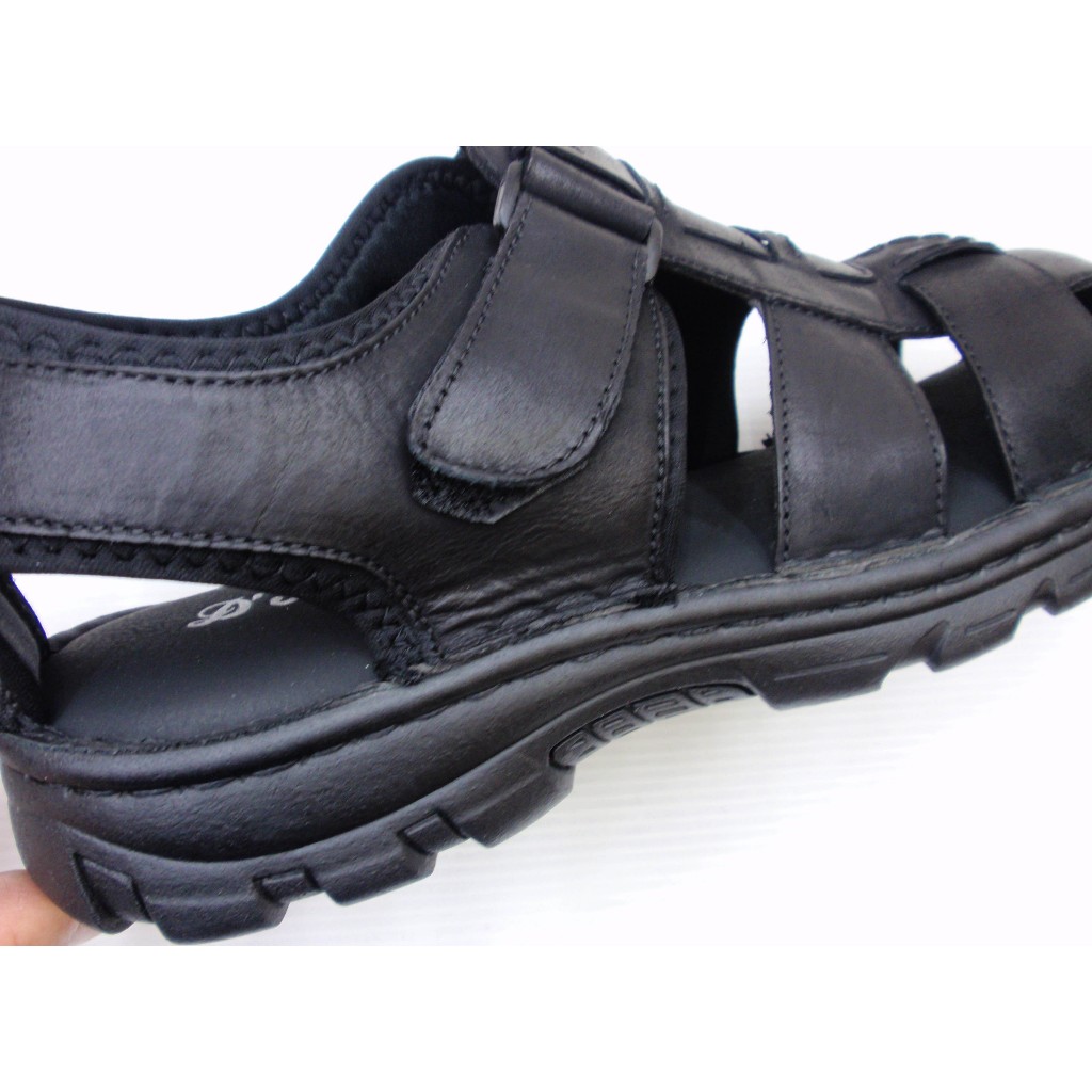 D.Barry Men Leather Sandal No.5239 Black Shopee Malaysia