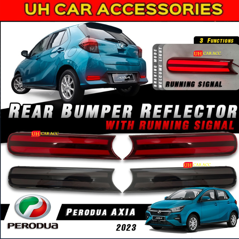 PERODUA AXIA 2022-2023 FACELIFT LED REAR BUMPER REFLECTOR LED LIGHT ...