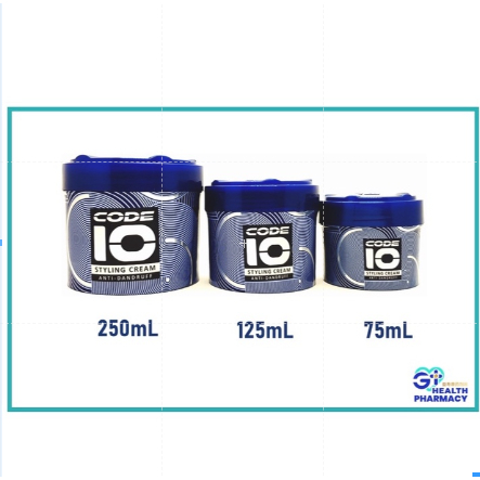 Code 10 Styling Cream 75ml / 125ml / 250ml (Anti-Dandruff) | Shopee ...