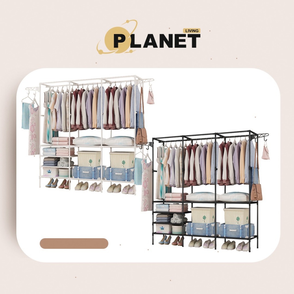 Living Planet Multipurpose Simple Coat Rack Floor Hanger Clothes Rack ...