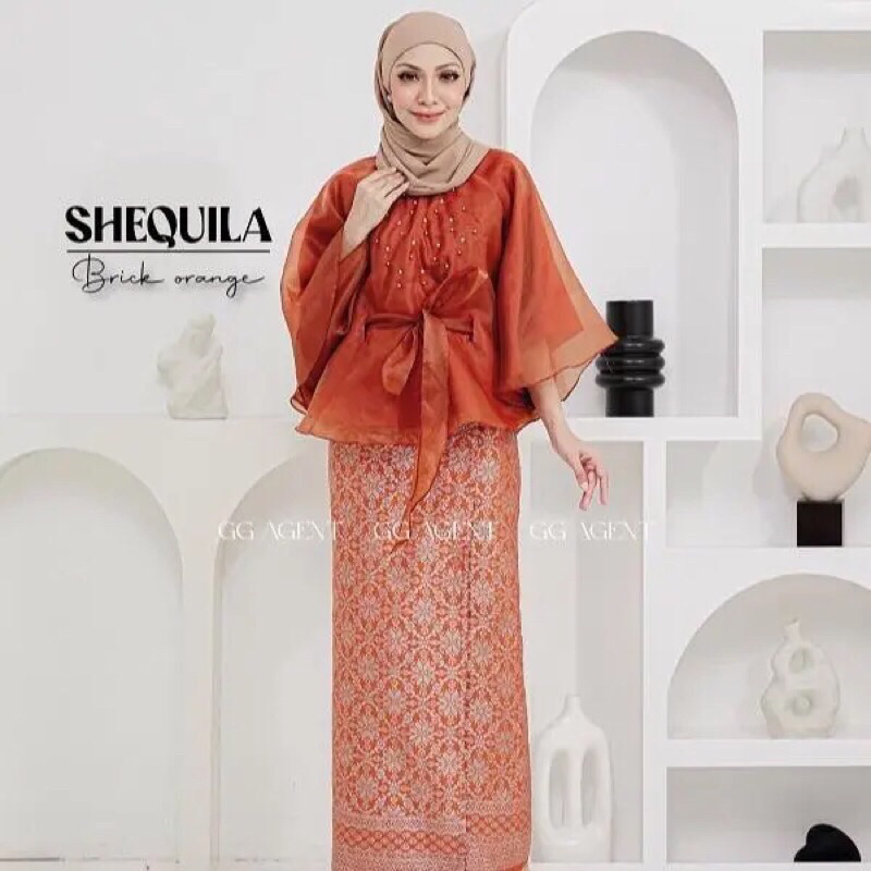 Raya 2024 • Shequila kaftan pario ikat organza style bridesmaid event ...