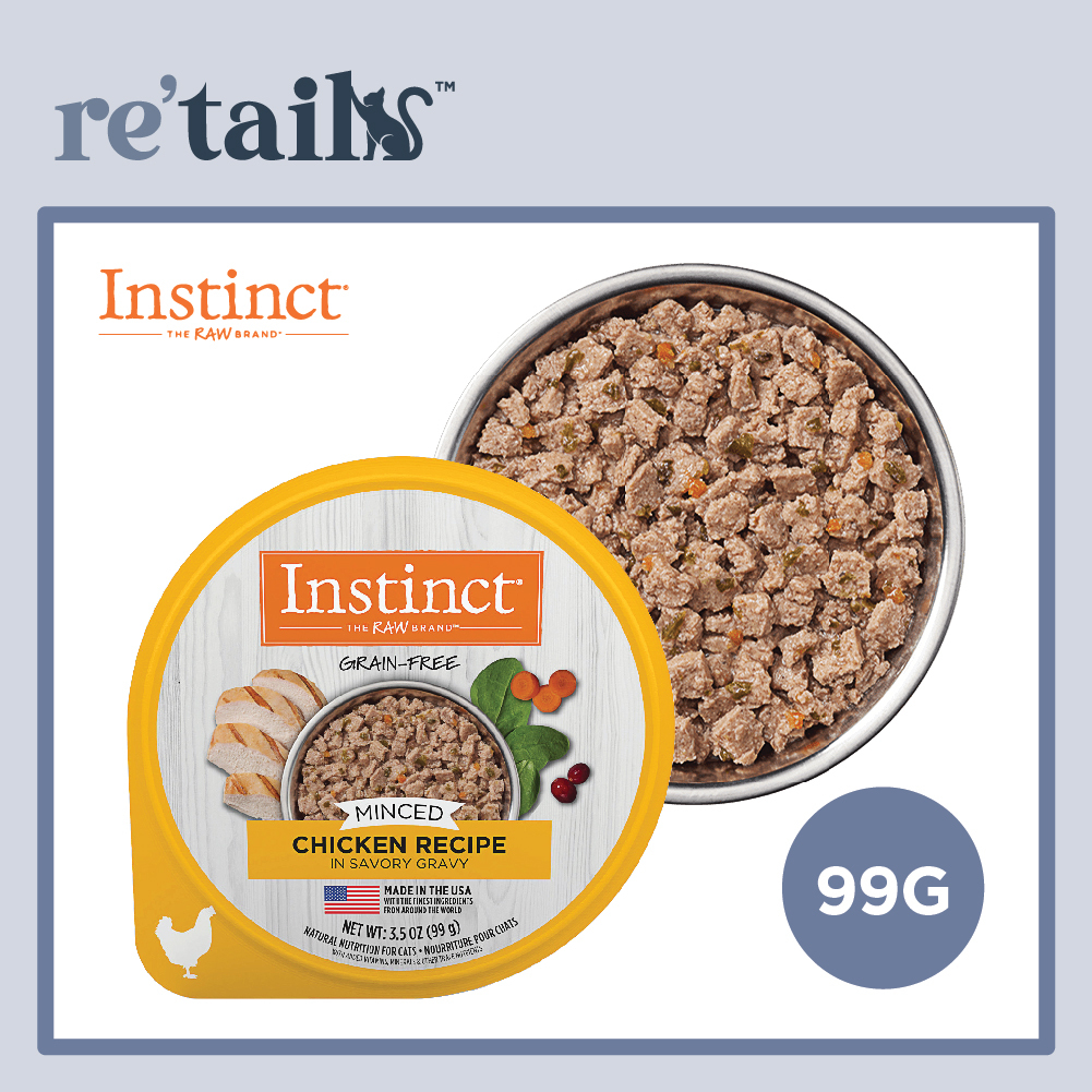 Instinct Minced Real Chicken Recipe Grain Free (99g) Cat Wet Food
