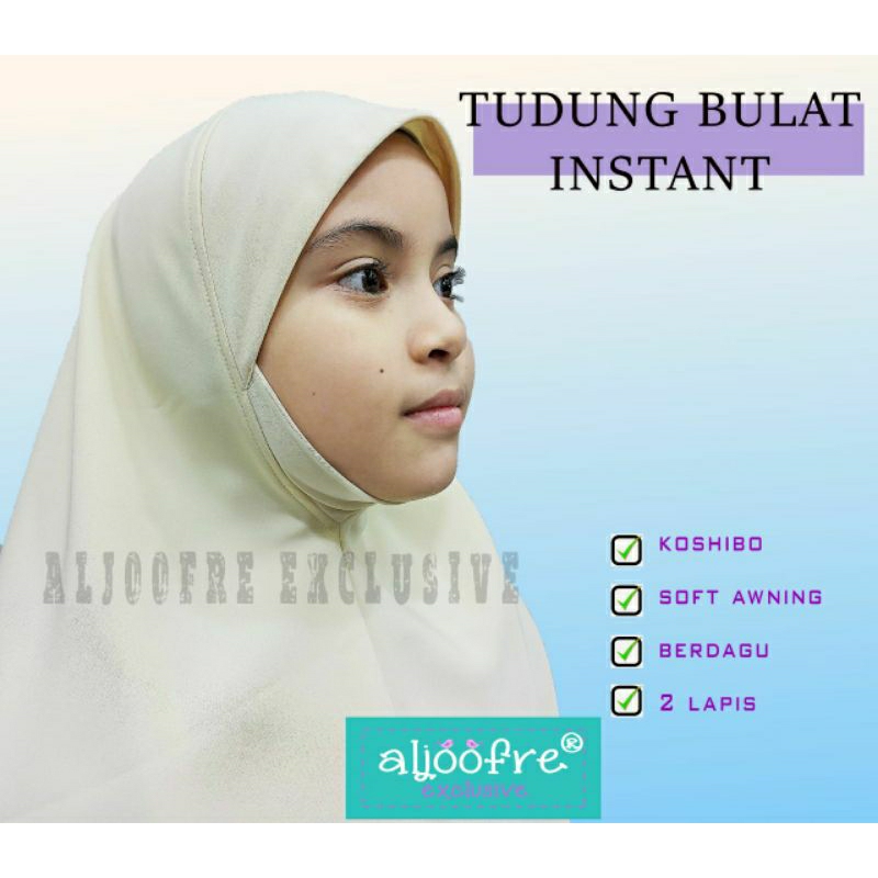 Tudung Bulat Instant untuk Uniform Sekolah Sriti | Shopee Malaysia