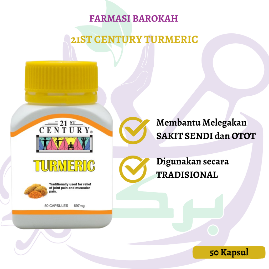 21st Century Turmeric Capsule 50'S (EXP : 12/2024) | Shopee Malaysia