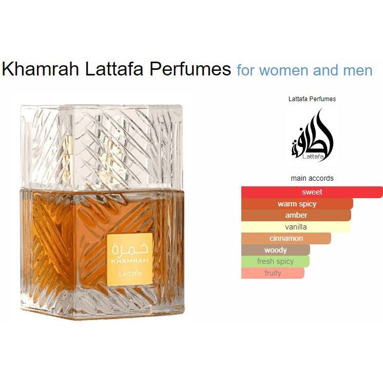 Ori Lattafa Khamrah Edp 100ml Original Perfume Minyak Wangi