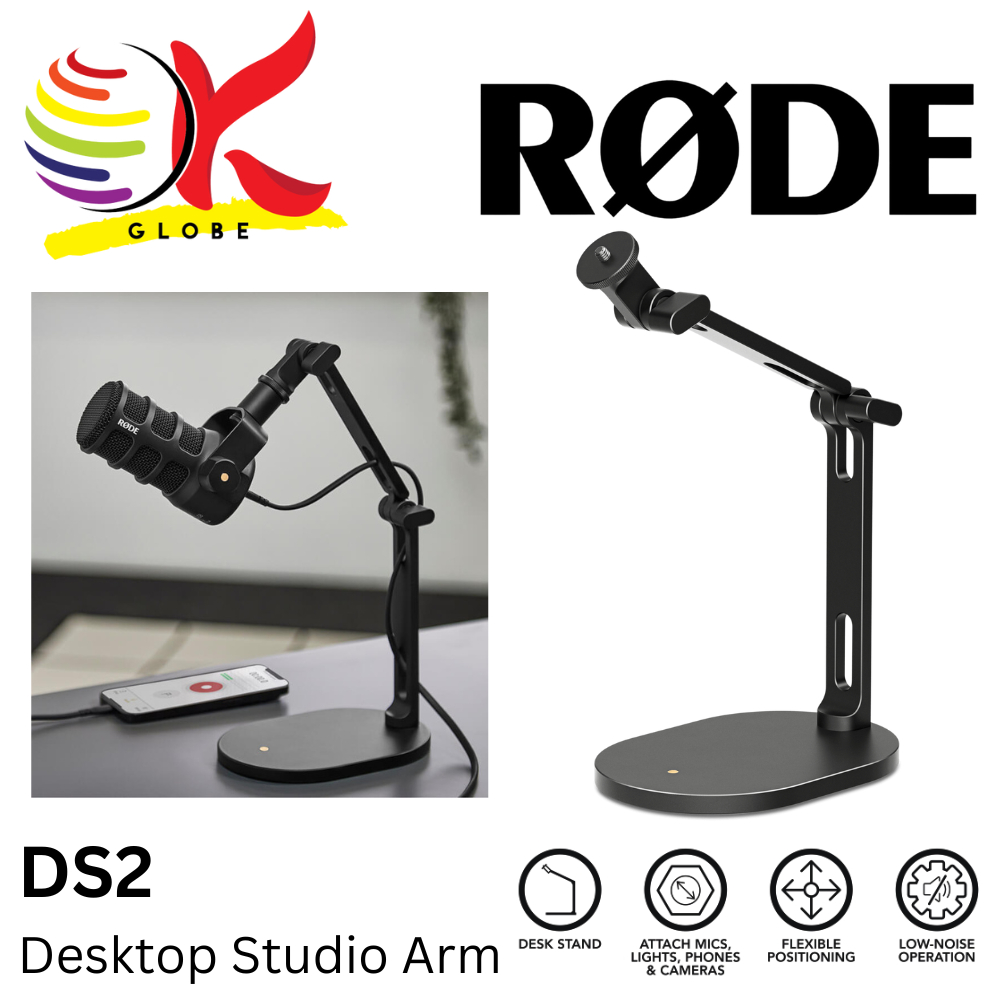 RØDE NT-USB+ USB Condenser Microphone & DS2 Desktop Studio Arm For Microphones, Cameras, Smartphones
