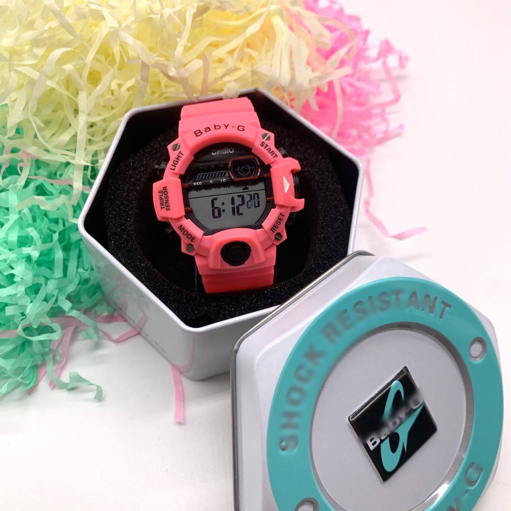 Baby G digital watch new arrivals free tin box