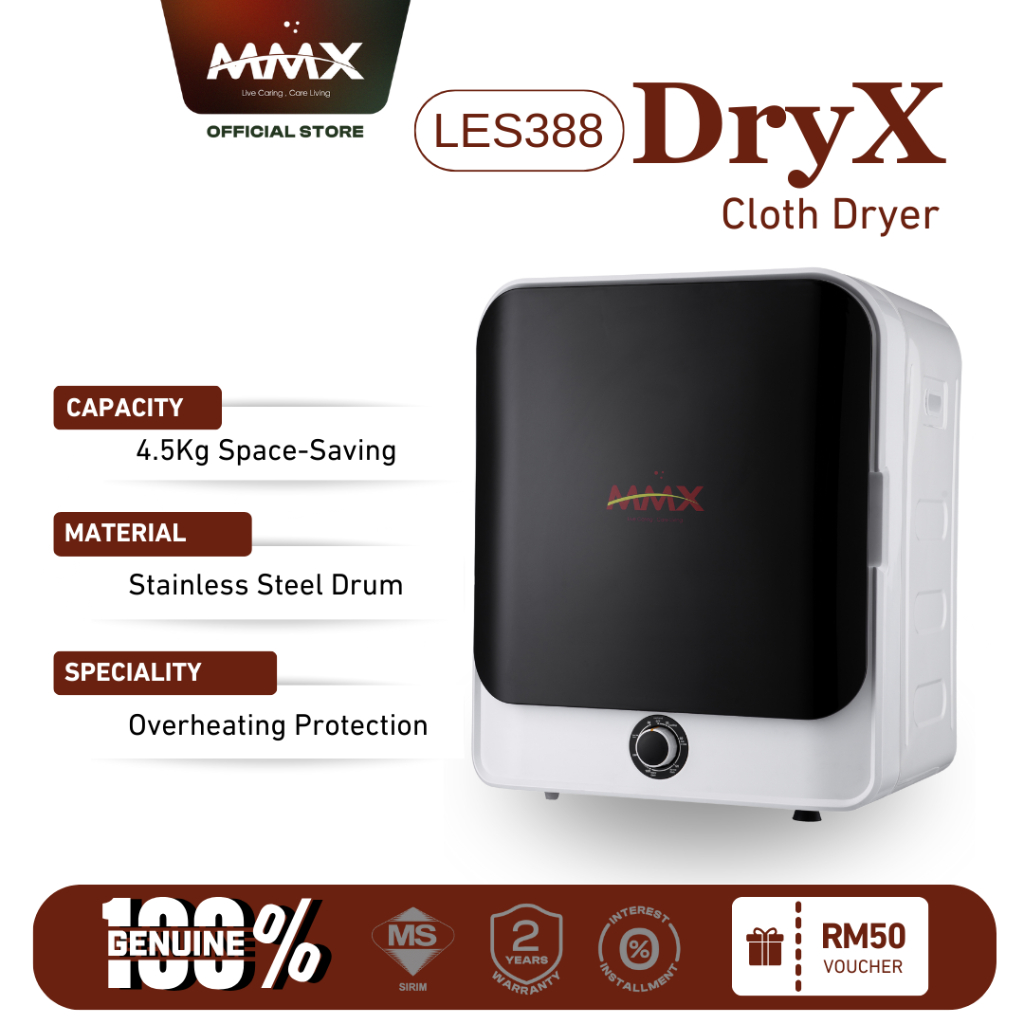 MMX DryX 4.5kg Clothes Dryer 3D Dynamic Drying Solution (LES388