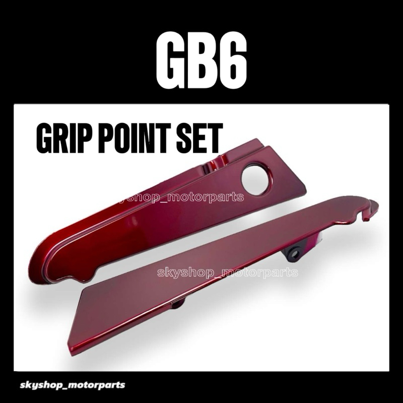 GB6 (FAME) GRIP POINT SET (R/L) // HONDA GB 6 RED MAROON SIDE SEAT ...