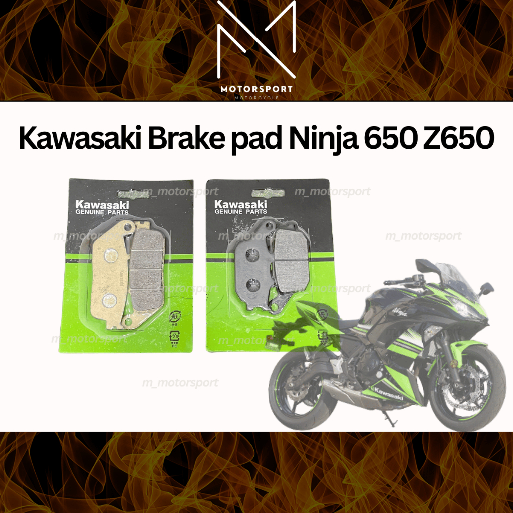 KAWASAKI Ninja 650 Z650 Disc Disk Brake Pad Front Rear Brek Pad Depan ...