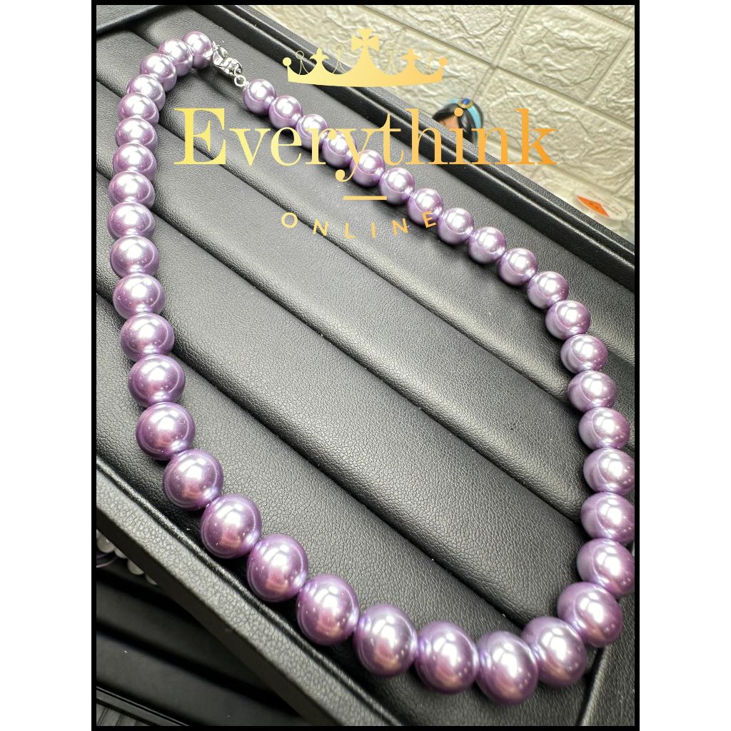 PREMIUM GRADE AA SHELL PEARL COMPRESSED PEARL OCEAN MINERAL NECKLACE ...