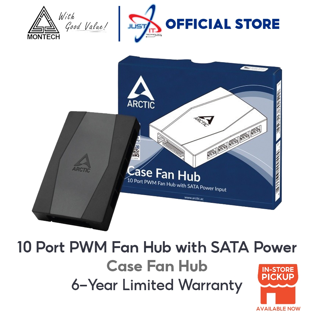 ARCTIC CASE FAN HUB 10 PORT PWM FANHUB WITH SATA POWER (ACFAN00175A