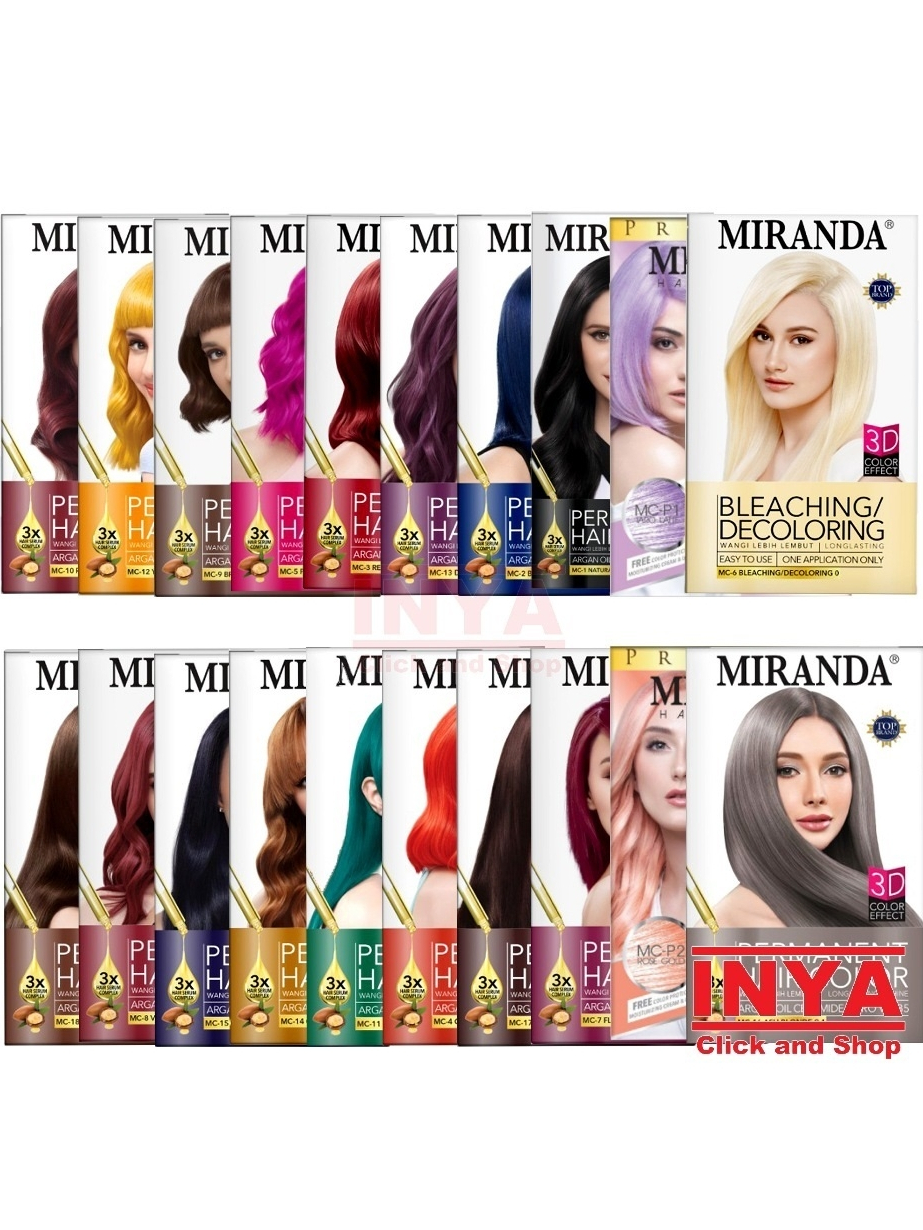 MIRANDA HAIR COLOR - Semir Rambut (30mlx2)+10ml - Pewarna Rambut ...