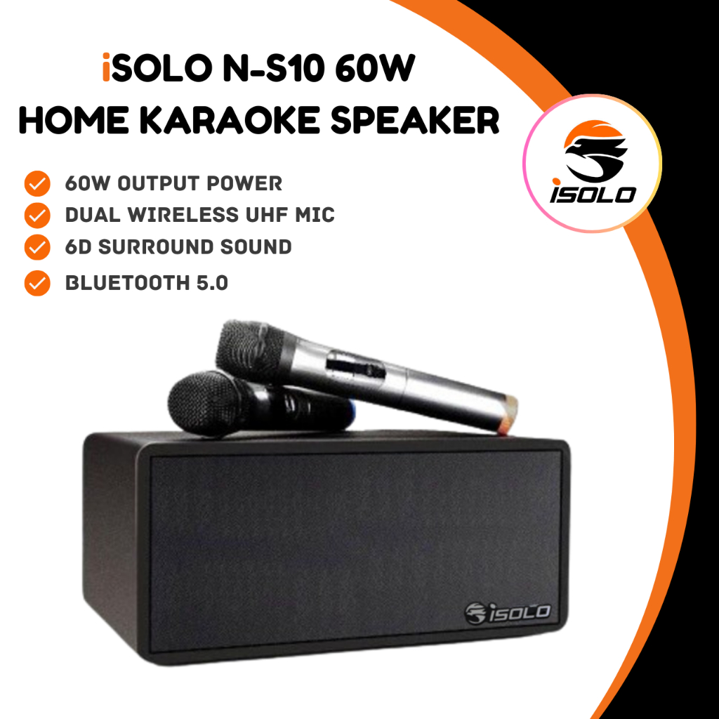 ISOLO 60W NS10 NS10 ORIGINAL HOME KTV KARAOKE SPEAKER DUAL WIRELESS