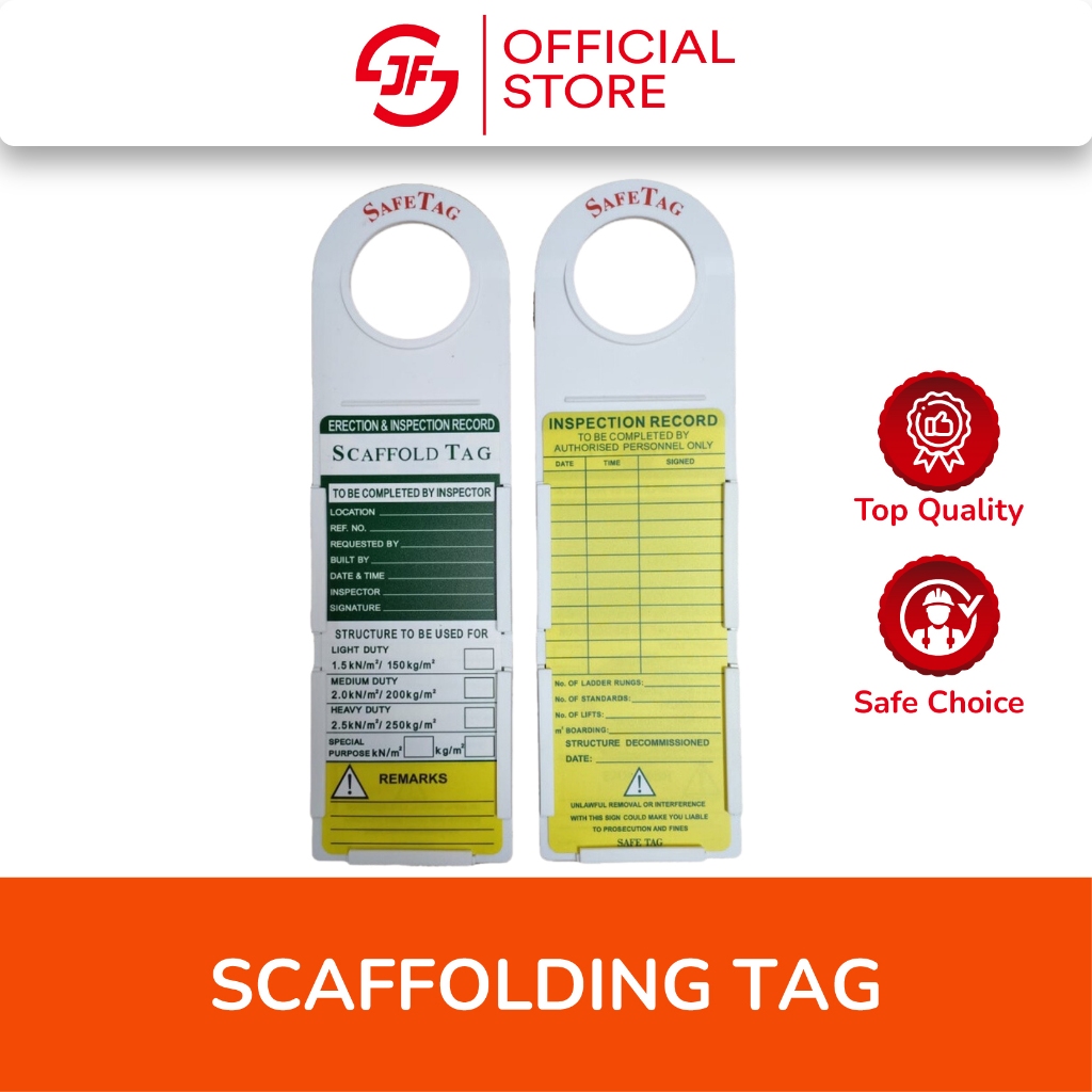 Scaffolding Tag/Scaffolding Tag Holder Awas Safety Caution | Shopee ...