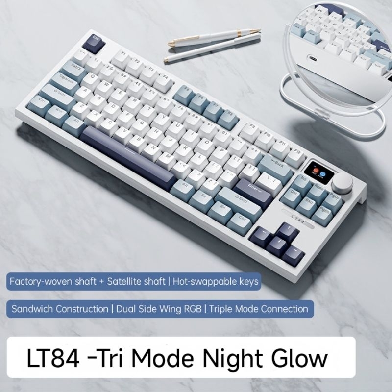 Ready Stock Langtu LT84 TKL RGB Mechanical Keyboard With display and ...