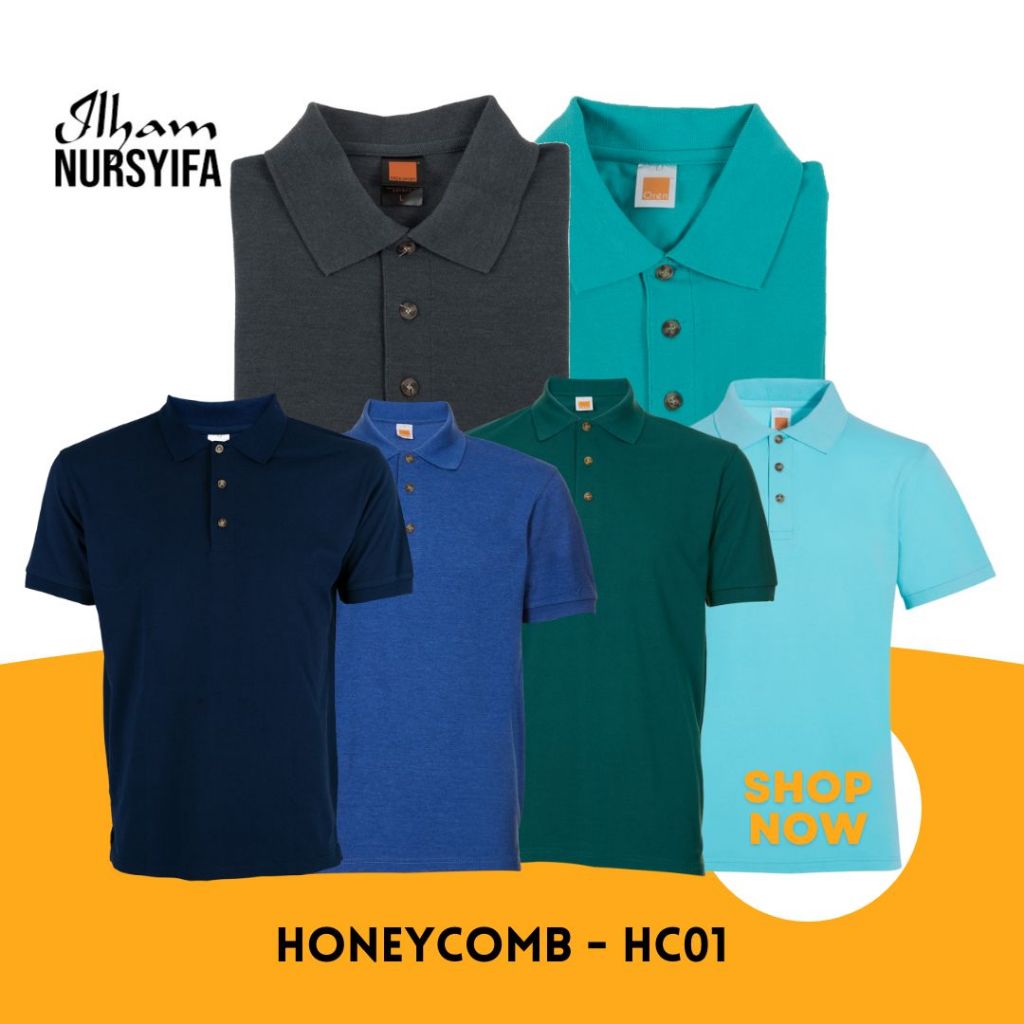 Oren Sport Honeycomb Plain Collar Shirt - HC01 - Direct Shipping 🚛 From ...