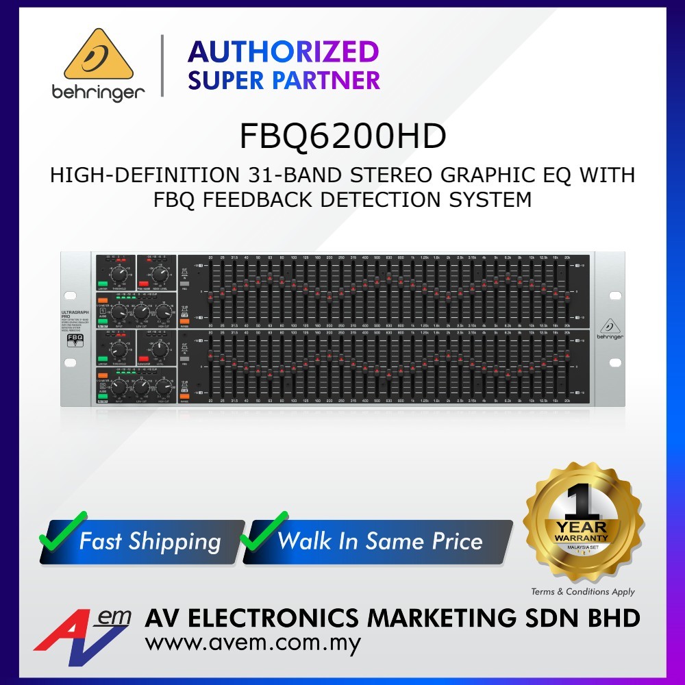 BEHRINGER ULTRAGRAPH PRO FBQ6200HD HighDefinition 31Band Stereo
