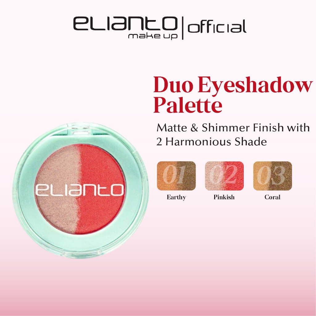 Elianto Duo Eyeshadow Palette Eye Makeup Palette Cosmetic 眼影盘 | Shopee ...