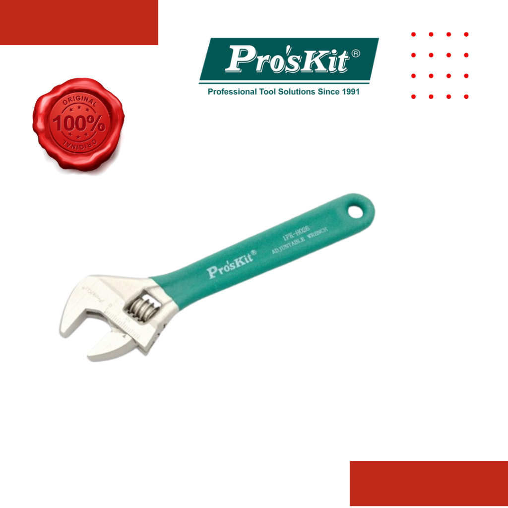 Pro'sKit 1PK-H026 Adjustable Wrench - 150mm | Shopee Malaysia