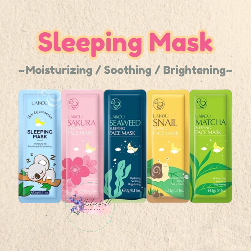 MOISTURIZING SLEEPING MASK (sakura/snail/seaweed/matcha/skin ...