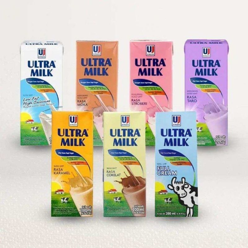 Susu UHT Ultra Milk 200ml All Varian Rasa | Shopee Malaysia