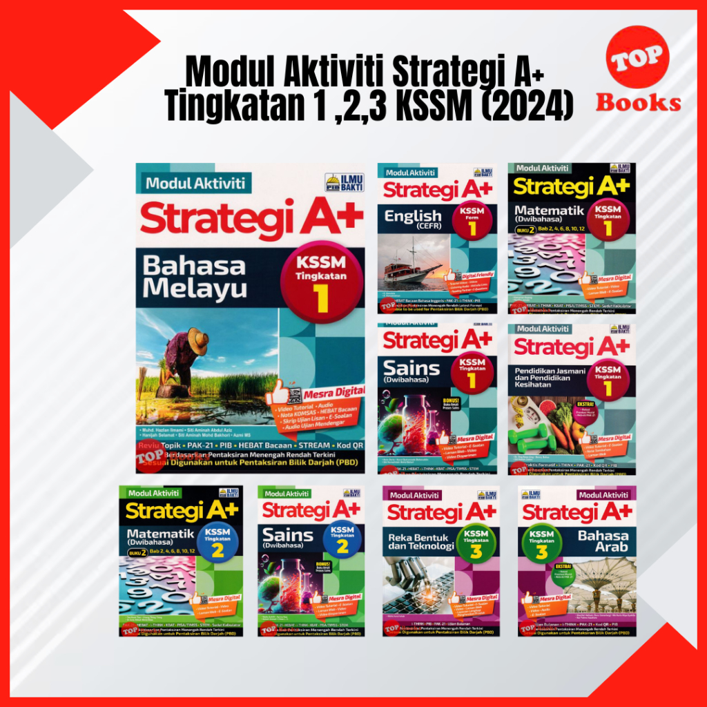 Topbooks Ilmu Bakti Buku Latihan Modul Aktiviti Strategi A Tingkatan 1 2 3 Kssm 2024 