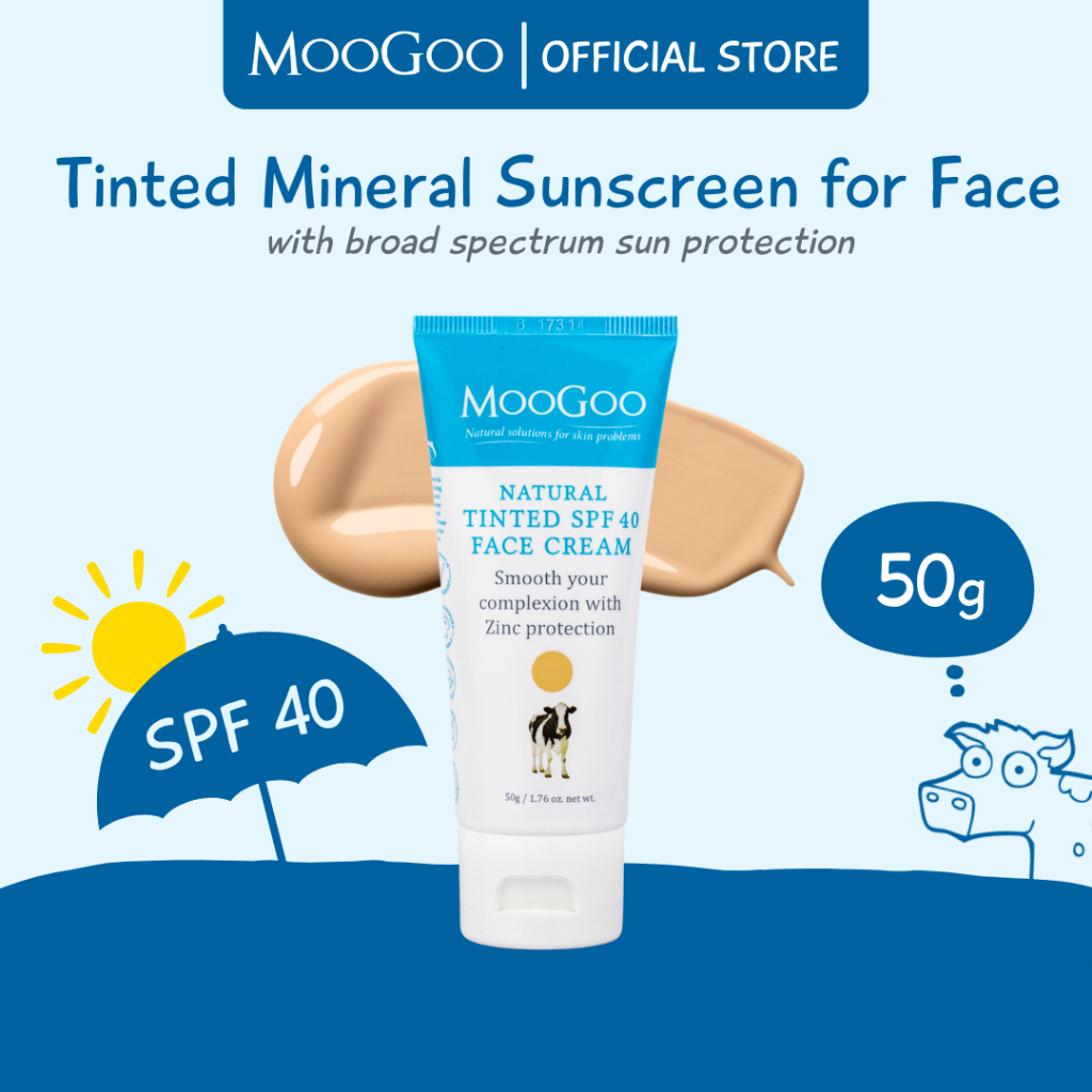 MooGoo Tinted SPF40 Face Cream 50g Shopee Malaysia