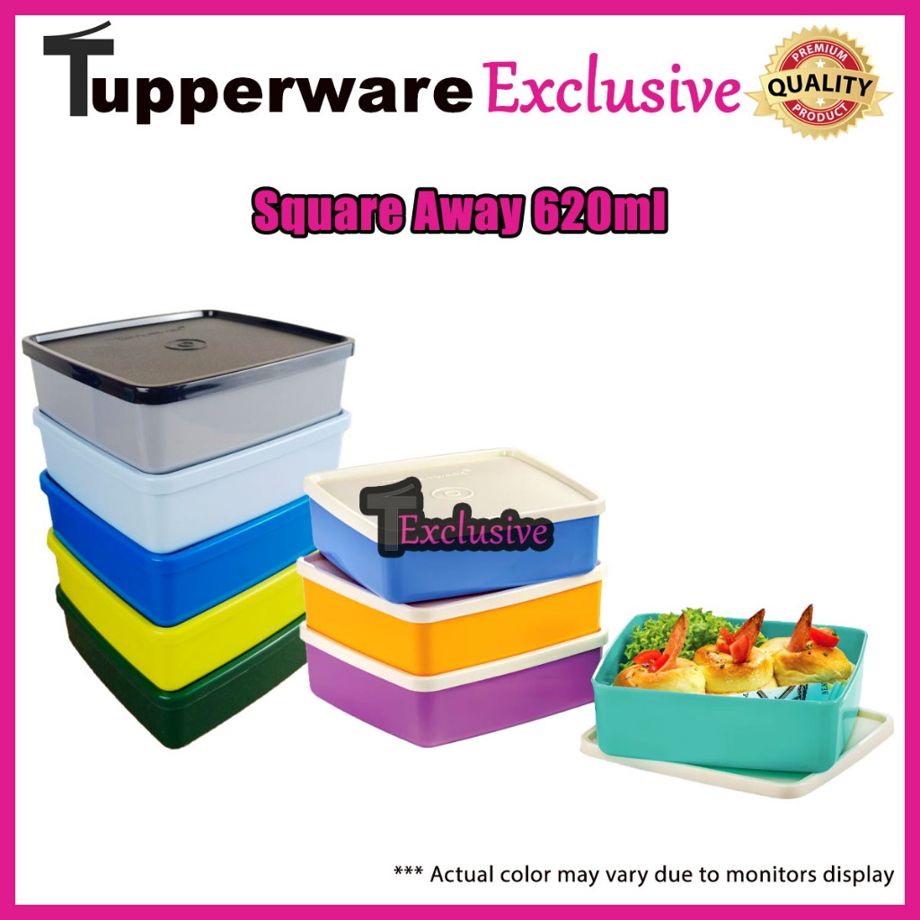 Tupperware Brands Square Away 620ML Snack Storage Food Container Meals ...