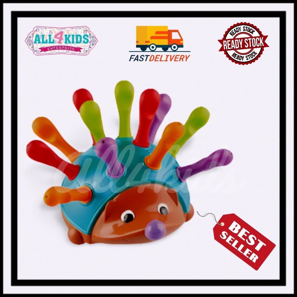 Spike Hedgehog Color sorting, Fine motor training, Hand eye coordination, sensory toy | Shopee ...