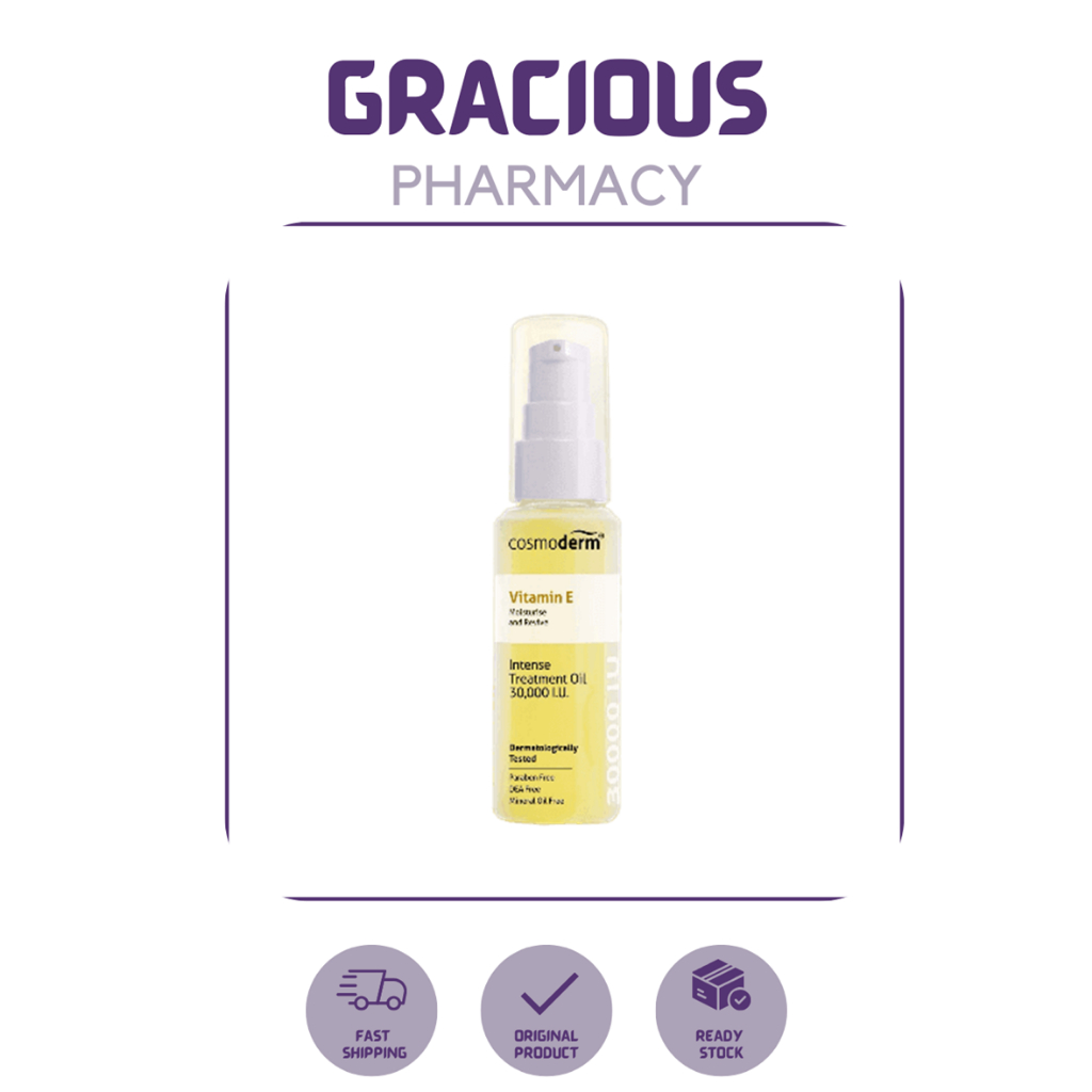 COSMODERM VITAMIN E INTENSE TREATMENT OIL 30000IU 30ML | Shopee Malaysia