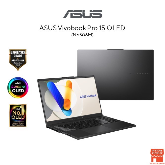 ASUS VIVOBOOK PRO 15 OLED (N6506)/ Intel Core Ultra 7/ 24GB RAM/ 1TB SSD/  3K OLED/ 120Hz/ YEARS WARRANTY
