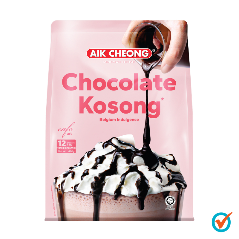 AIK CHEONG Cafe Art Chocolate Drinks 420g (12 sachets x 35g) - Kosong ...