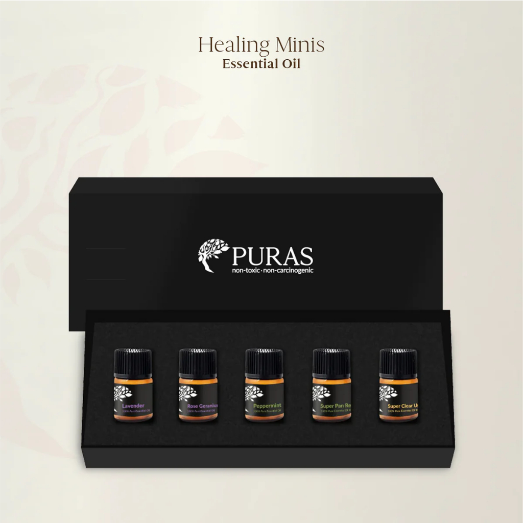 Puras Miniature Essential Oils 2ml x5 | Lavender | Peppermint ...