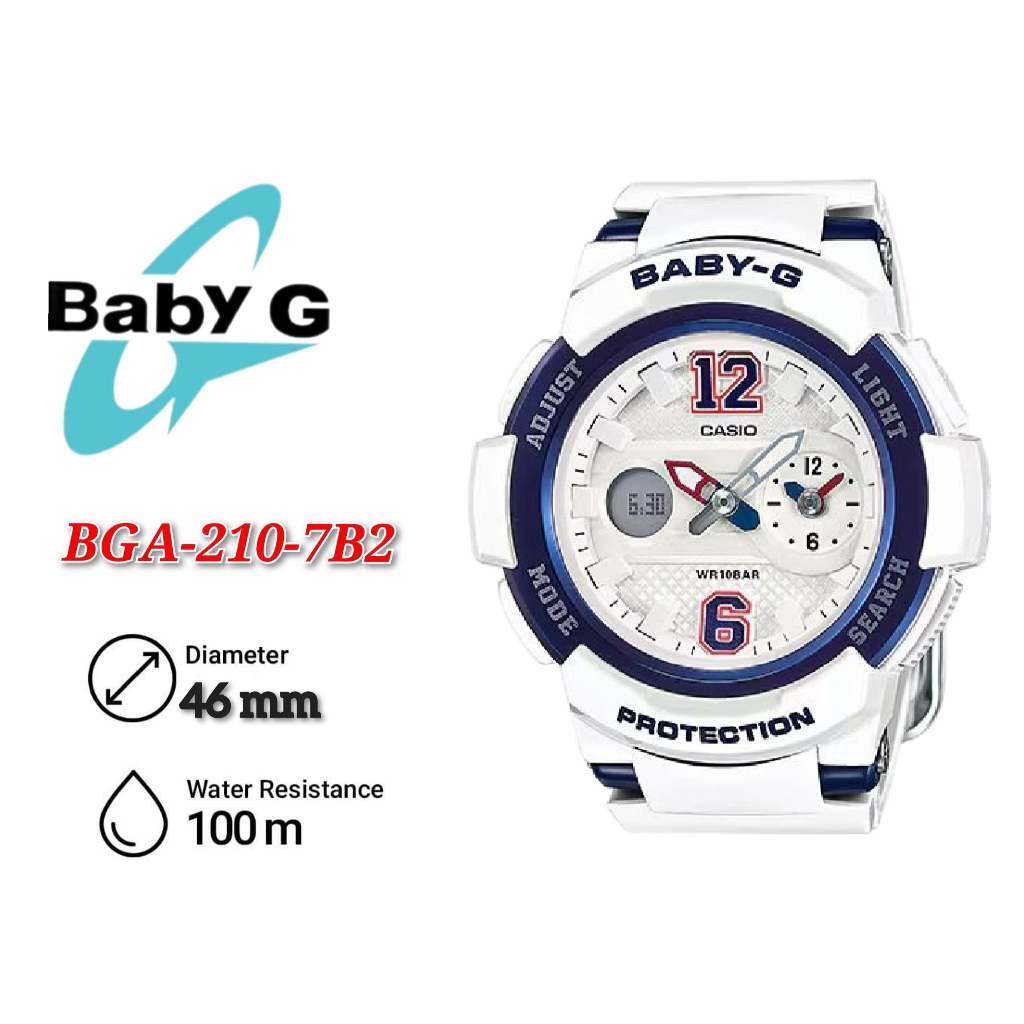 Casio Baby-G BGA-210-7B2 Standard Analog Digital Ladies Watch -BGA-210 ...