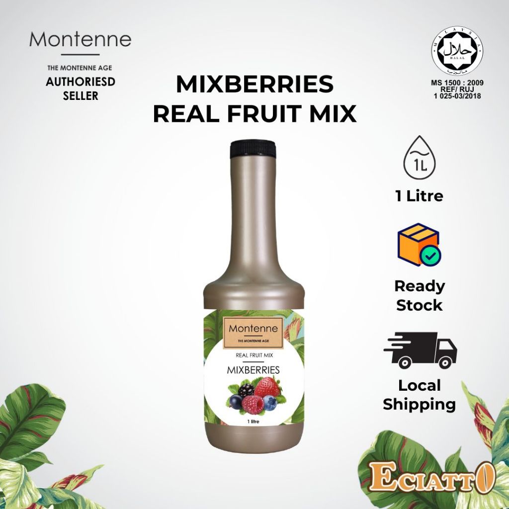 MONTENNE Mixberries 1Litre Real Fruit Mix For Cocktail Ice Blended ...