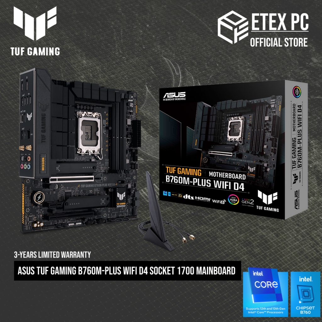 Asus Tuf Gaming B760m Plus Wifi D4 Socket 1700 Mainboard Tuf Gaming