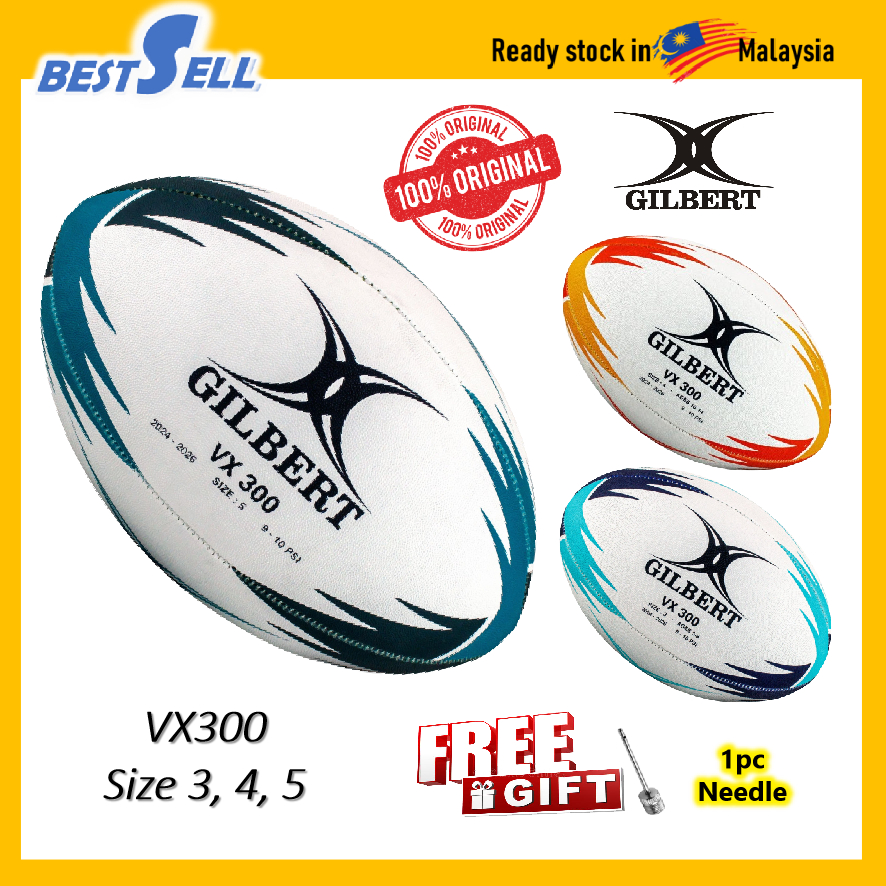 Gilbert rugby ball VX300 Bola Ragbi Gilbert GTR3000 Free Jarum Bola ...