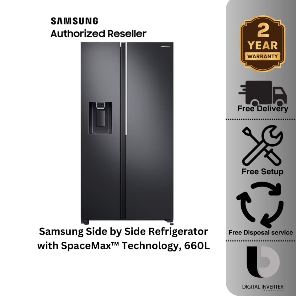 (KV Only) Samsung 660L ( RS64R5101B4) Inverter Side by Side