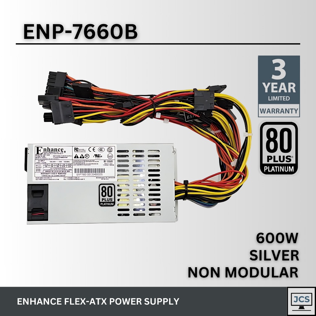 ENHANCE 450W & 600W FLEX-ATX 1U PSU power supply unit for ITX cases ...